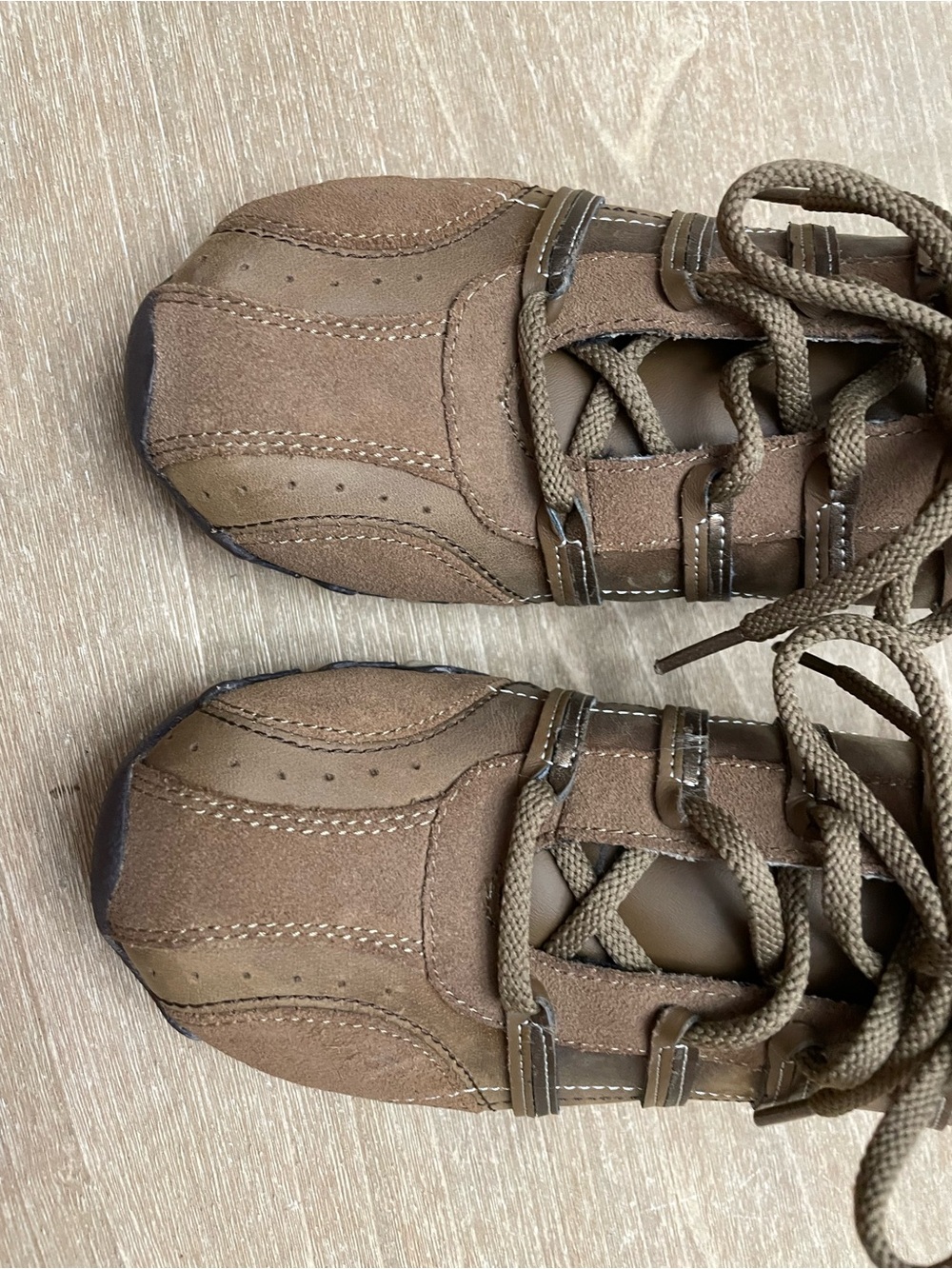Skechers Brown Leather/Suede Sneakers. Biker Style Patroler in Desert color - Picture 2 of 14